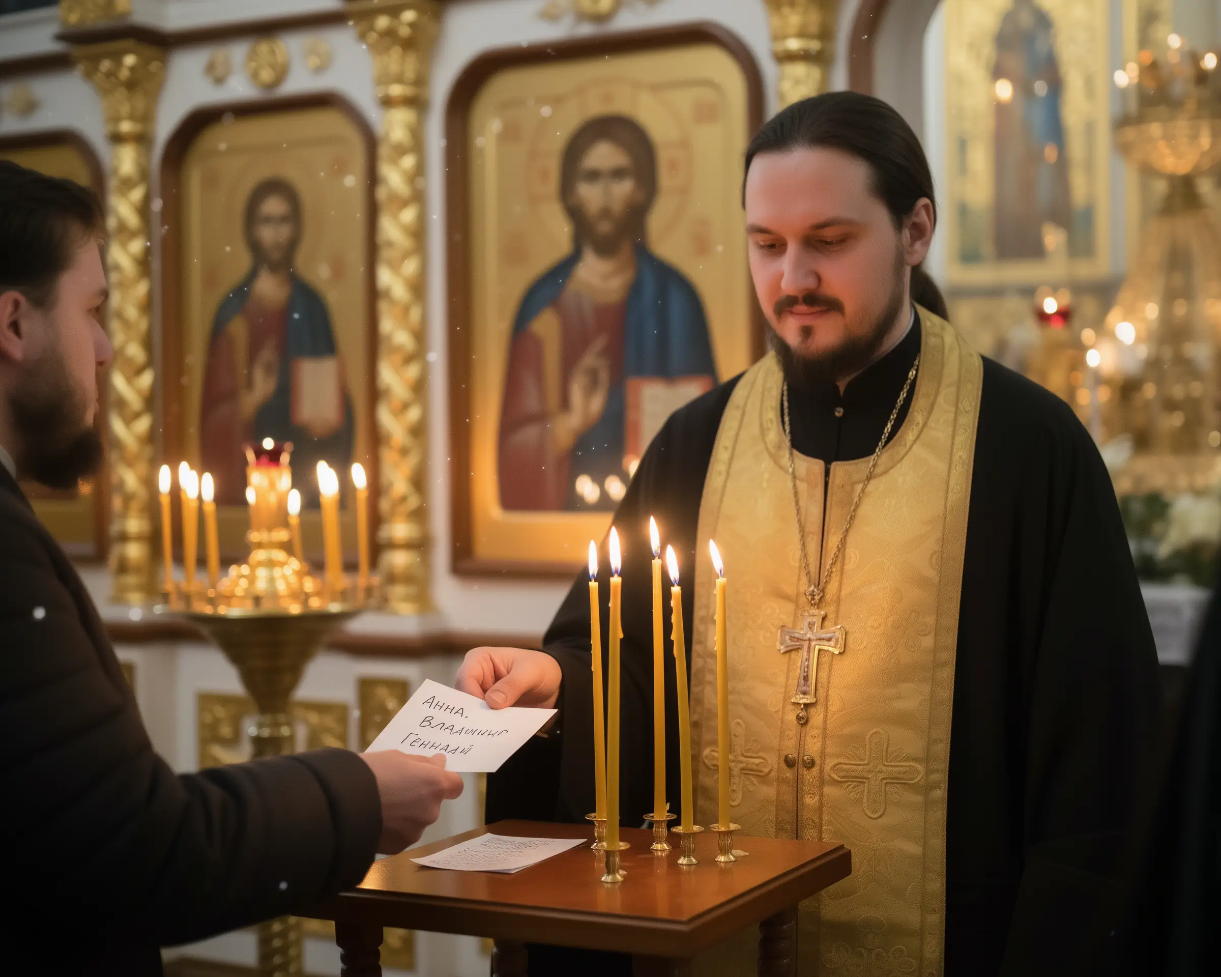 Передать записку в храм