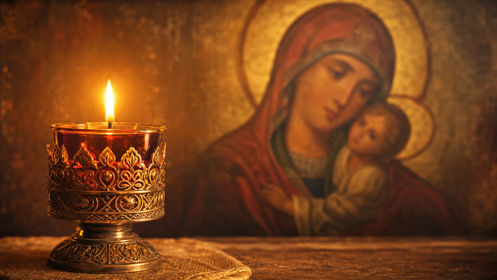 Православная молитва у иконы
