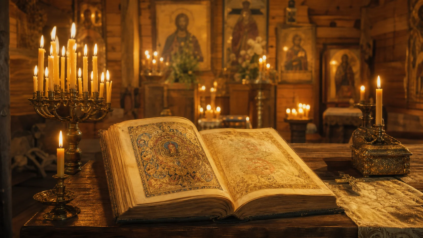 Открытая Псалтирь при свечах