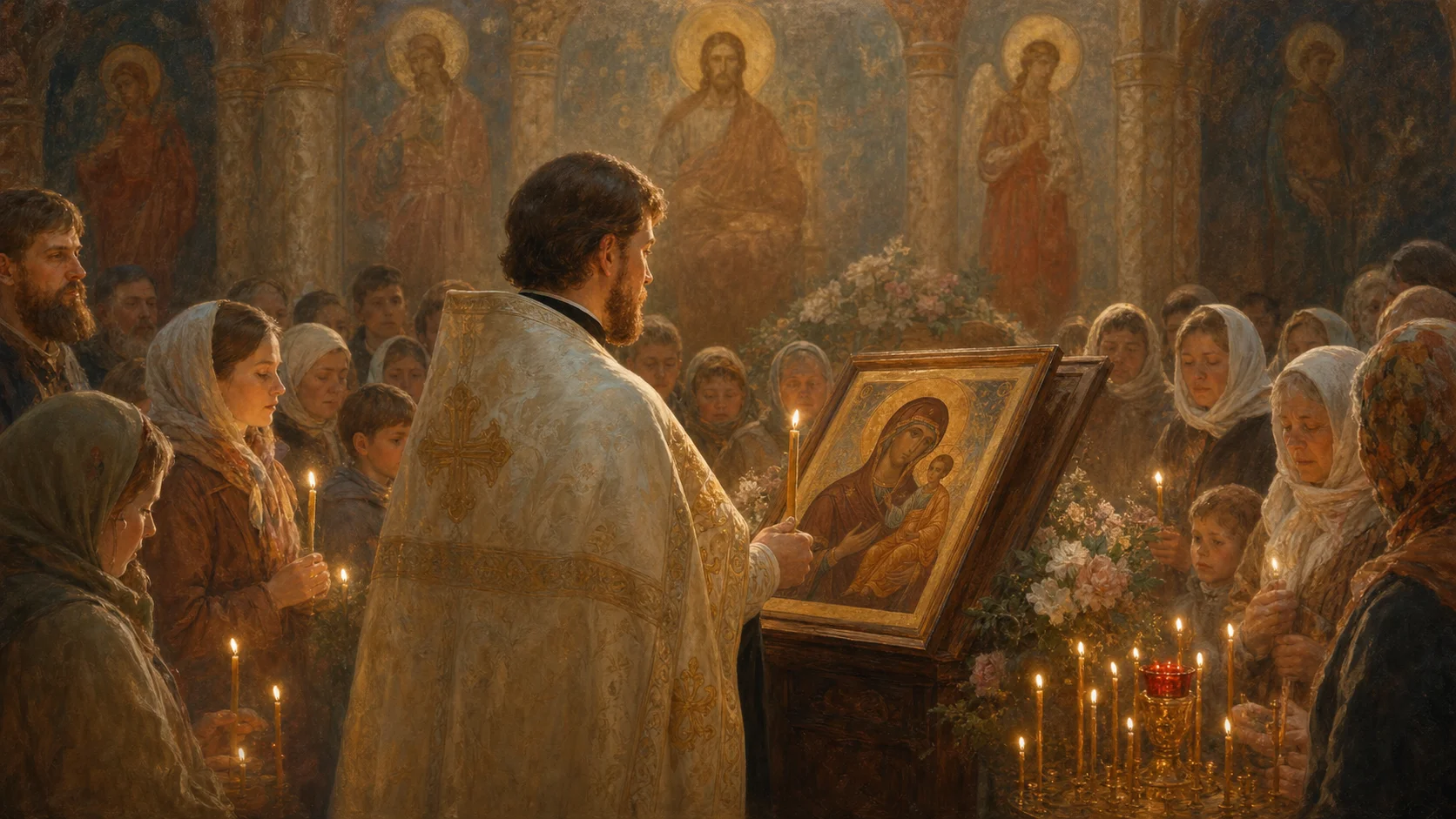 Молебен в православном храме