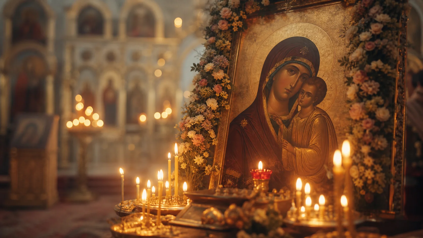 Икона Всецарица в храме