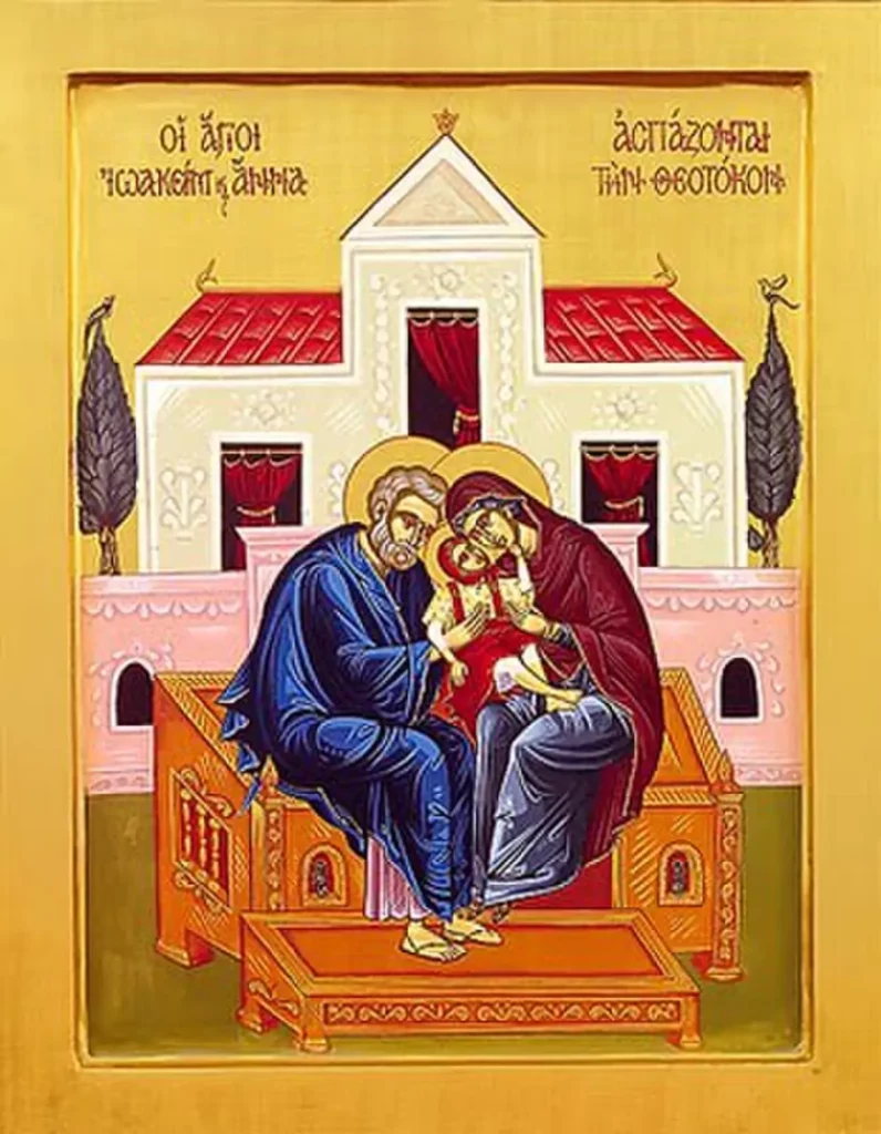 Память праведных Иоакима и Анны — православная икона